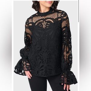 Lovely In Lace Flutter Cuff Blouse in size small brand new with tags